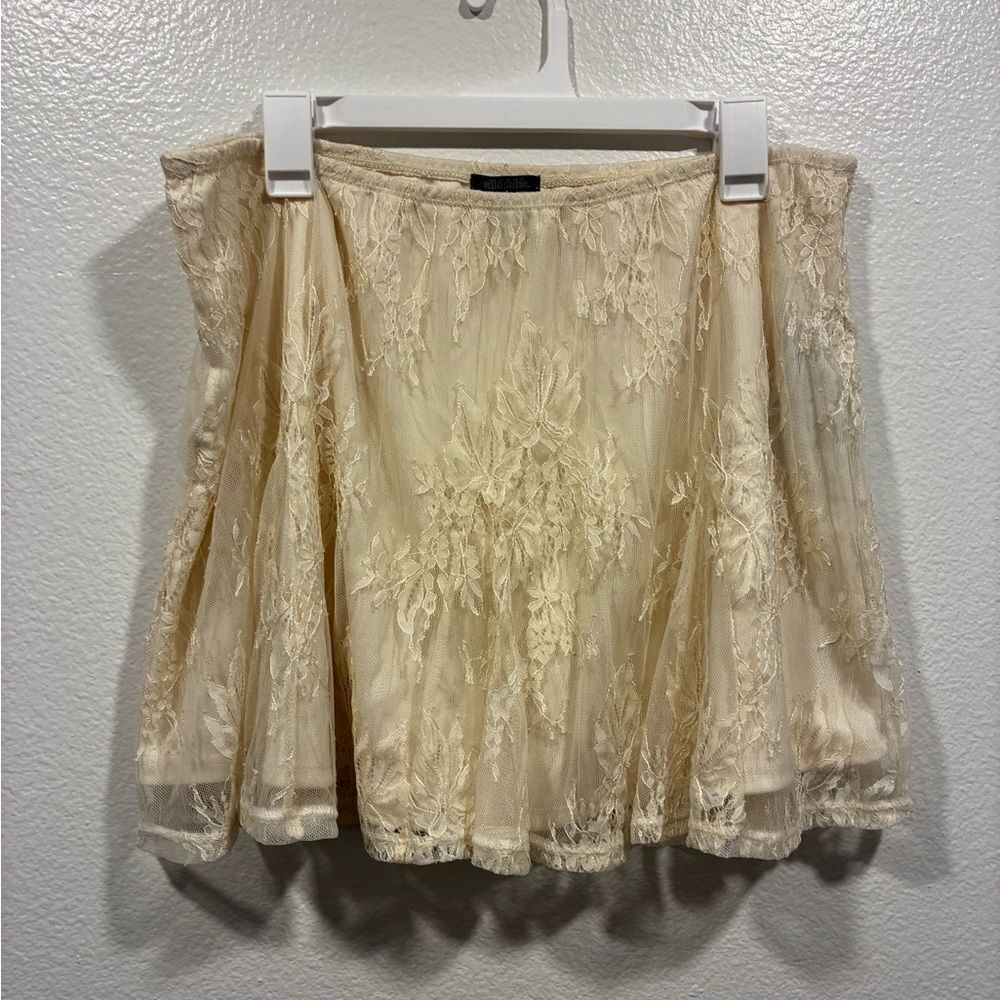 Ivory Lace Skirt XL